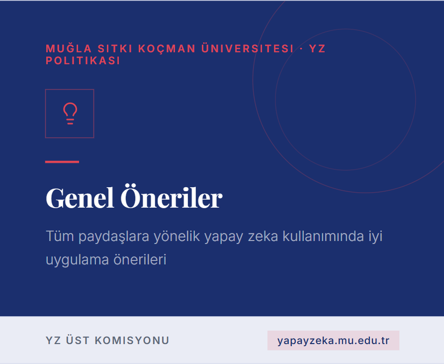 Genel Öneriler